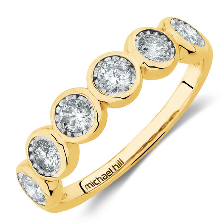 Ring with 1/2 Carat TW of Diamonds in 10kt Yellow Gold Ring with 1/2 Carat TW of Diamonds in 10kt Yellow Gold