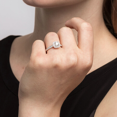 Engagement Ring With 1 Carat TW Of Diamonds In 14ct White Gold Engagement Ring With 1 Carat TW Of Diamonds In 14ct White Gold