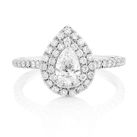 Sir Michael Hill Designer Bridal Double Halo Engagement Ring with 1.20 Carat TW of Diamonds in 14ct White Gold Sir Michael Hill Designer Bridal Double Halo Engagement Ring with 1.20 Carat TW of Diamonds in 14ct White Gold