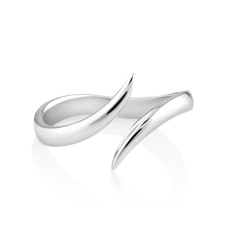 Sculpture Bypass Ring In Sterling Silver Sculpture Bypass Ring In Sterling Silver