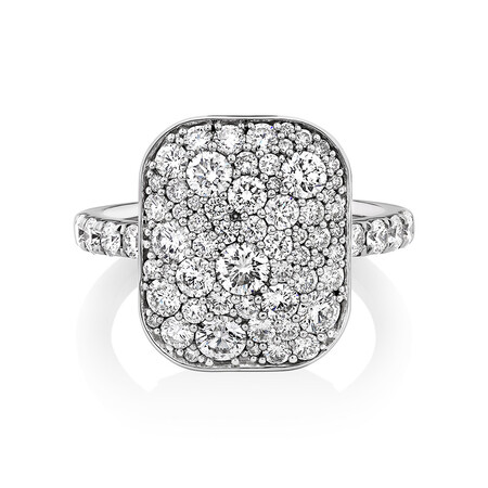 Pave Ring with 2 Carat TW of Diamonds in 14kt White Gold Pave Ring with 2 Carat TW of Diamonds in 14kt White Gold