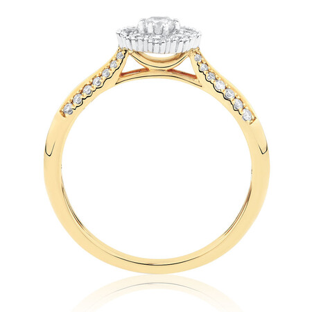 Engagement Ring with 1/2 Carat TW of Diamonds in 10ct Yellow & White Gold Engagement Ring with 1/2 Carat TW of Diamonds in 10ct Yellow & White Gold