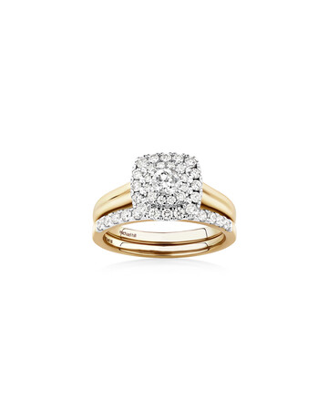 Bridal Set with 0.90 Carat TW of Diamonds in 10kt Yellow & White Gold Bridal Set with 0.90 Carat TW of Diamonds in 10kt Yellow & White Gold