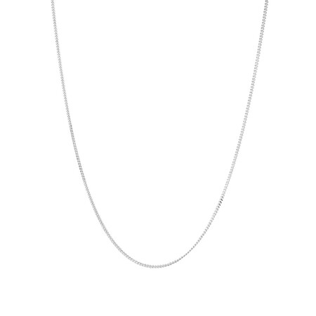 55cm (22") Curb Chain in Sterling Silver 55cm (22") Curb Chain in Sterling Silver