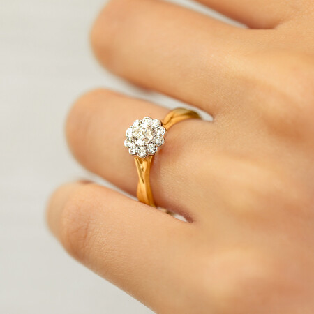 Southern Star Engagement Ring with 1/2 Carat TW of Diamonds in 14ct Yellow & White Gold Southern Star Engagement Ring with 1/2 Carat TW of Diamonds in 14ct Yellow & White Gold
