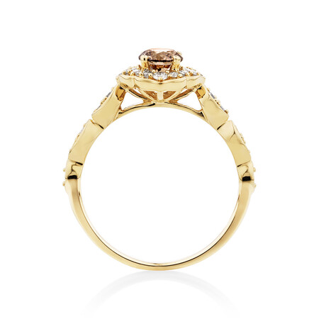 Evermore Engagement Ring with 0.75 Carat TW of Brown & White Diamonds in 14ct Yellow Gold Evermore Engagement Ring with 0.75 Carat TW of Brown & White Diamonds in 14ct Yellow Gold