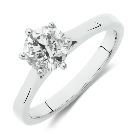 Prelude Solitaire Engagement Ring with 2 Carat TW Diamond in 14ct White Gold Prelude Solitaire Engagement Ring with 2 Carat TW Diamond in 14ct White Gold
