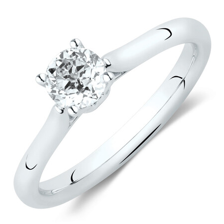 Southern Star Solitaire Engagement Ring with a 1/2 Carat TW Diamond in 14ct White Gold Southern Star Solitaire Engagement Ring with a 1/2 Carat TW Diamond in 14ct White Gold