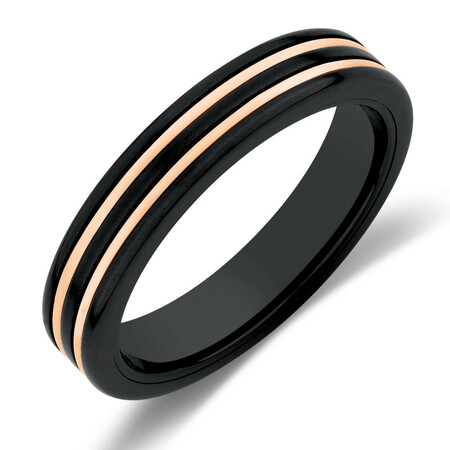 Ring in Black Titanium & 10ct Rose Gold Ring in Black Titanium & 10ct Rose Gold