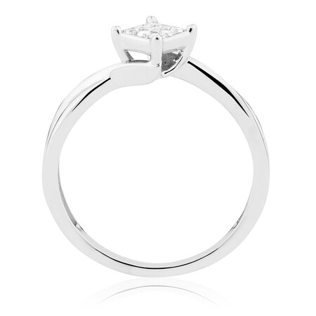 Promise Ring with Diamonds in Sterling Silver Promise Ring with Diamonds in Sterling Silver