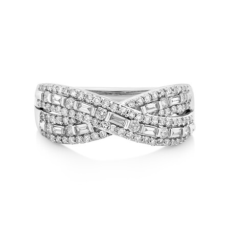 Ring with 0.50 Carat TW Of Diamonds in 10kt White Gold Ring with 0.50 Carat TW Of Diamonds in 10kt White Gold