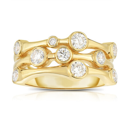 Ring with 0.69 Carat TW of Diamonds in 14ct Yellow Gold Ring with 0.69 Carat TW of Diamonds in 14ct Yellow Gold