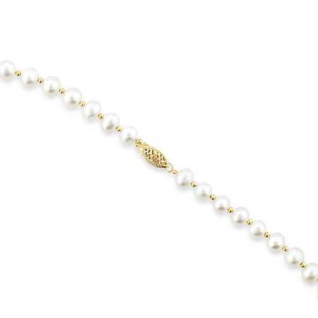 42cm (16") Necklace with Cultured Freshwater Pearls in 10kt Yellow Gold 42cm (16") Necklace with Cultured Freshwater Pearls in 10kt Yellow Gold