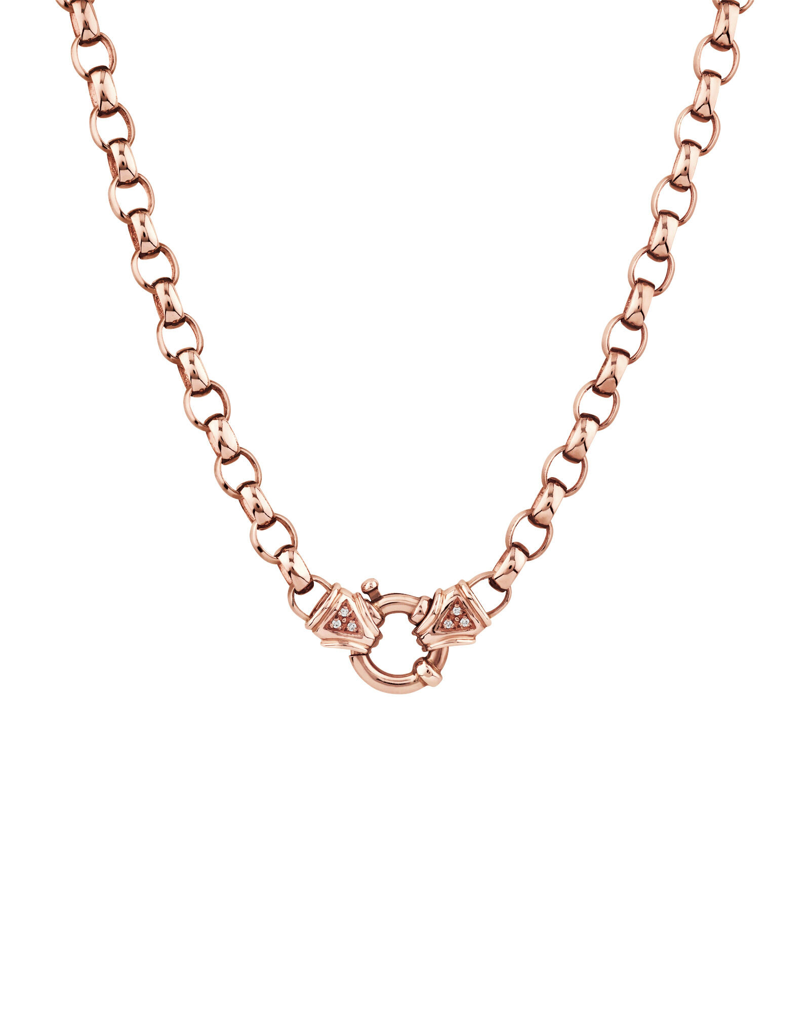 50cm 20 Diamond Belcher Chain with Diamonds in 10kt Yellow Gold
