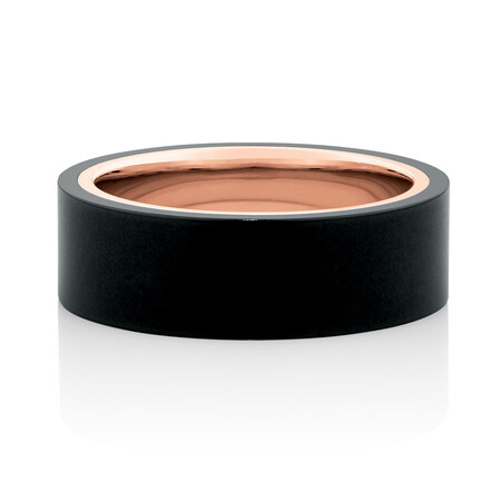 Ring in Black Titanium & 10ct Rose Gold Ring in Black Titanium & 10ct Rose Gold