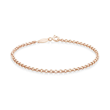 17cm (7") Hollow Belcher Bracelet in 10kt Rose Gold 17cm (7") Hollow Belcher Bracelet in 10kt Rose Gold