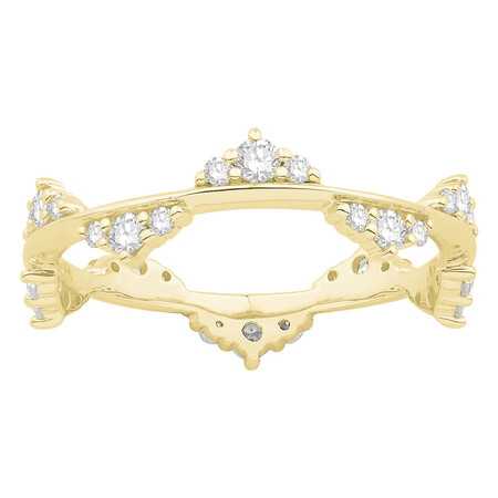 Ring with 0.50 Carat TW of Diamonds in 10ct Yellow Gold Ring with 0.50 Carat TW of Diamonds in 10ct Yellow Gold