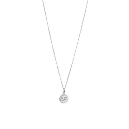 Pisces Zodiac Pendant in Sterling Silver Pisces Zodiac Pendant in Sterling Silver