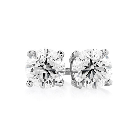 Stud Earrings with 3/4 Carat TW of Diamonds in 14ct White Gold Stud Earrings with 3/4 Carat TW of Diamonds in 14ct White Gold