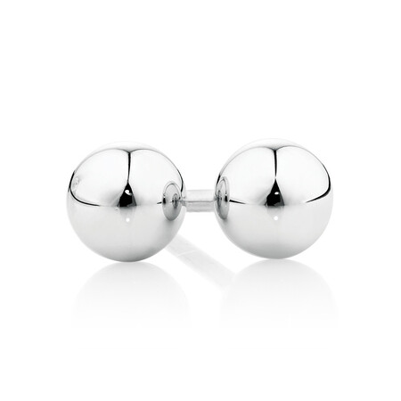 5mm Ball Stud Earrings in 10ct White Gold 5mm Ball Stud Earrings in 10ct White Gold