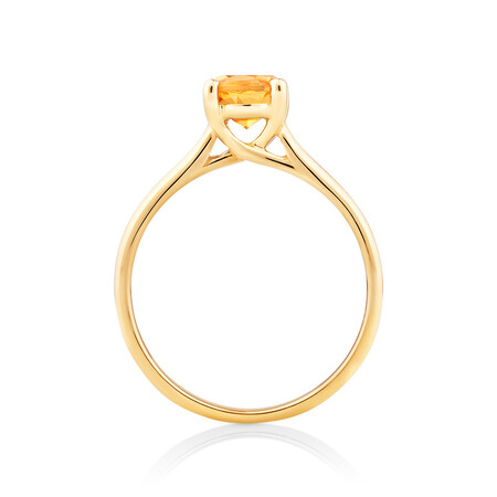 Ring with Citrine in 10kt Yellow Gold Ring with Citrine in 10kt Yellow Gold
