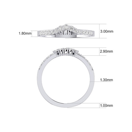 Wedding Band with 1/4 Carat TW of Diamonds in 18kt White Gold Wedding Band with 1/4 Carat TW of Diamonds in 18kt White Gold