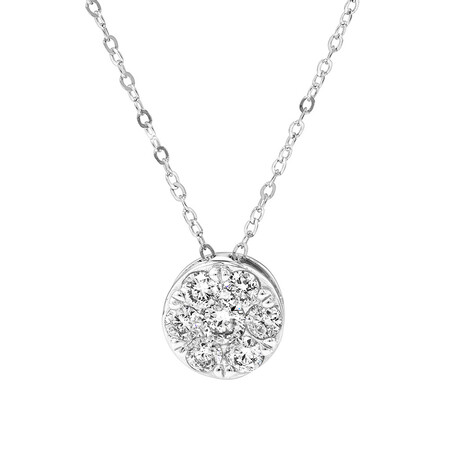 Pendant with 0.25 Carat TW Of Diamonds in 10kt White Gold Pendant with 0.25 Carat TW Of Diamonds in 10kt White Gold