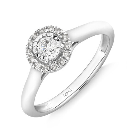 Engagement Ring with 1/4 Carat TW of Diamonds in 10ct White Gold Engagement Ring with 1/4 Carat TW of Diamonds in 10ct White Gold