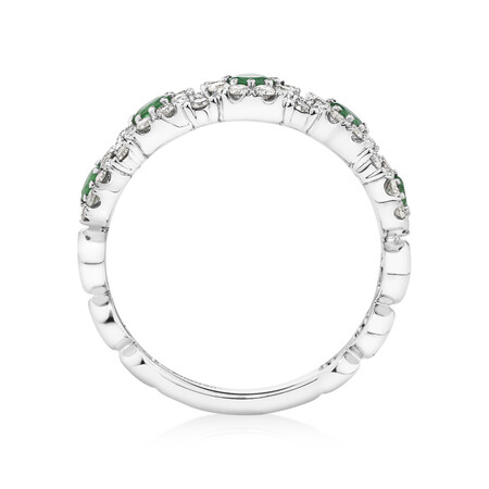 Bubble Ring with Emerald & 0.50 Carat TW of Diamonds in 14kt White Gold Bubble Ring with Emerald & 0.50 Carat TW of Diamonds in 14kt White Gold