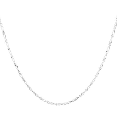 45cm (18") Figaro Chain in Sterling Silver 45cm (18") Figaro Chain in Sterling Silver