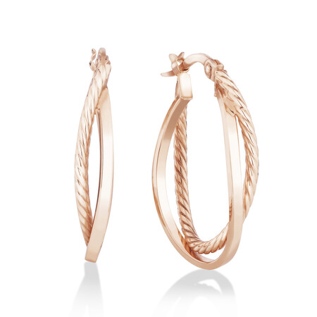 Double Hoop Earrings in 10kt Rose Gold Double Hoop Earrings in 10kt Rose Gold