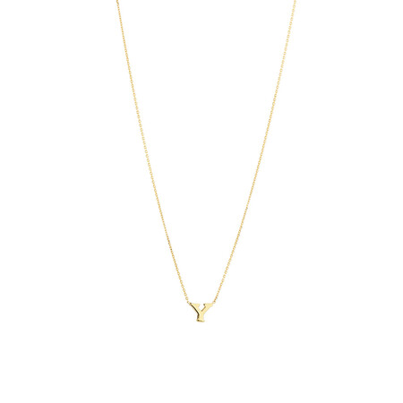 "Y" Initial Necklace in 10ct Yellow Gold "Y" Initial Necklace in 10ct Yellow Gold