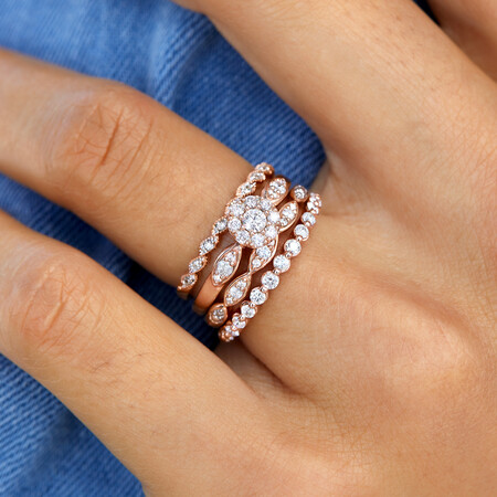 Evermore Wedding Band with 0.34 Carat TW of Diamonds in 10ct Rose Gold Evermore Wedding Band with 0.34 Carat TW of Diamonds in 10ct Rose Gold