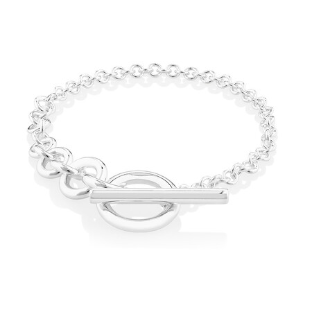 19.5cm Graduated Fob Chain Bracelet in Sterling Silver 19.5cm Graduated Fob Chain Bracelet in Sterling Silver