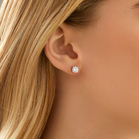 1.40 Carat TW Laboratory-Created Diamond Stud Earrings in 14kt White Gold 1.40 Carat TW Laboratory-Created Diamond Stud Earrings in 14kt White Gold