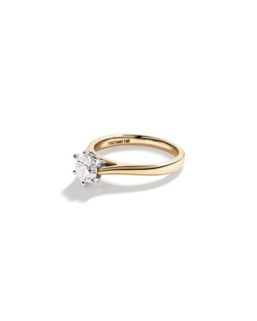 Solitaire Engagement Ring with 1 Carat Diamond in 14kt Yellow/White Gold Solitaire Engagement Ring with 1 Carat Diamond in 14kt Yellow/White Gold
