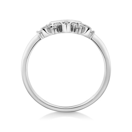 Evermore Contoured Wedding Band with Diamonds in 10kt White Gold Evermore Contoured Wedding Band with Diamonds in 10kt White Gold