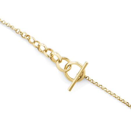 19cm (7.5”) Hollow Graduated Belcher Toggle Bar Bracelet in 10kt Yellow Gold 19cm (7.5”) Hollow Graduated Belcher Toggle Bar Bracelet in 10kt Yellow Gold