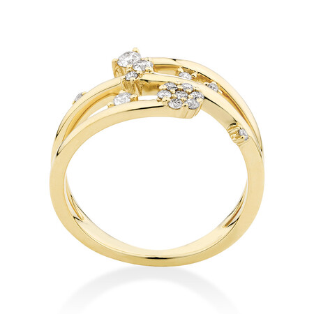 Scatter Ring with 0.25 Carat TW of Diamonds in 10ct Yellow Gold Scatter Ring with 0.25 Carat TW of Diamonds in 10ct Yellow Gold
