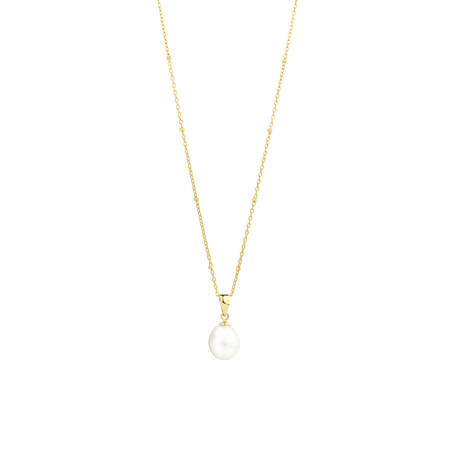 Pendant with Cultured Freshwater Pearl in 10kt Yellow Gold Pendant with Cultured Freshwater Pearl in 10kt Yellow Gold