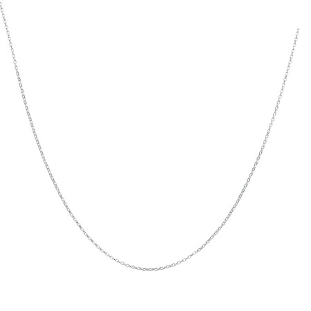 40cm (16") Hollow Belcher Chain in 10kt White Gold