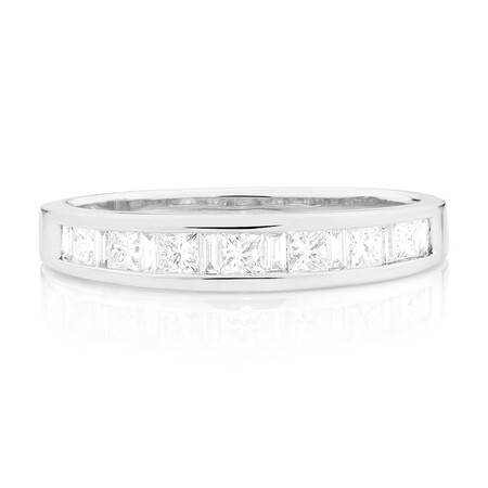 Wedding Band with 1/2 Carat TW of Diamonds in 18kt White Gold Wedding Band with 1/2 Carat TW of Diamonds in 18kt White Gold