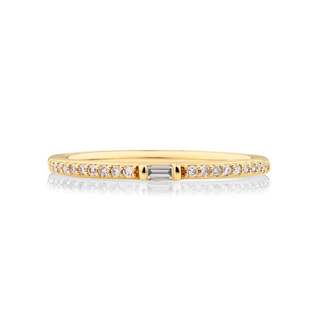 Stacker Ring with 0.12 Carat TW of Diamonds in 10ct Yellow Gold Stacker Ring with 0.12 Carat TW of Diamonds in 10ct Yellow Gold