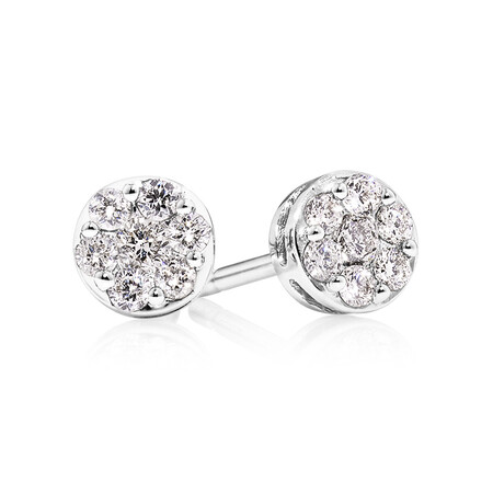 Stud Earrings with 0.25 Carat TW of Diamonds in 10kt White Gold Stud Earrings with 0.25 Carat TW of Diamonds in 10kt White Gold
