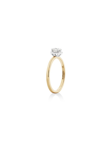 Southern Star Halo Engagement Ring with 0.50 Carat TW of Diamonds in 18kt Yellow & White Gold Southern Star Halo Engagement Ring with 0.50 Carat TW of Diamonds in 18kt Yellow & White Gold