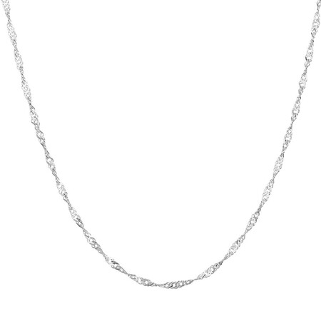 50cm (20") Singapore Chain in Sterling Silver 50cm (20") Singapore Chain in Sterling Silver