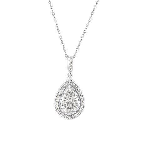 Pendant with 1/4 Carat TW of Diamonds in 10kt White Gold Pendant with 1/4 Carat TW of Diamonds in 10kt White Gold