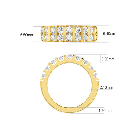 Ring with 1 1/2 Carat TW of Diamonds in 10ct Yellow Gold Ring with 1 1/2 Carat TW of Diamonds in 10ct Yellow Gold