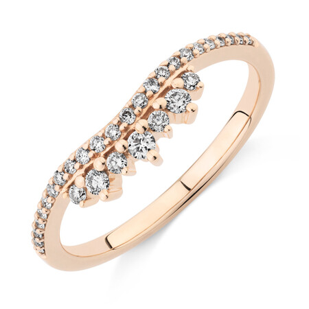 Evermore Wedding Band with 0.23 Carat TW of Diamonds in 10ct Rose Gold Evermore Wedding Band with 0.23 Carat TW of Diamonds in 10ct Rose Gold
