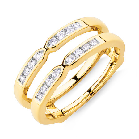 Enhancer Ring with 1/4 Carat TW of Diamonds in 10ct Yellow Gold Enhancer Ring with 1/4 Carat TW of Diamonds in 10ct Yellow Gold